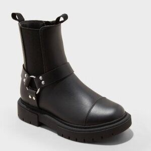 NEW Kids' Crosby Harness Moto Boots - art class™ Black